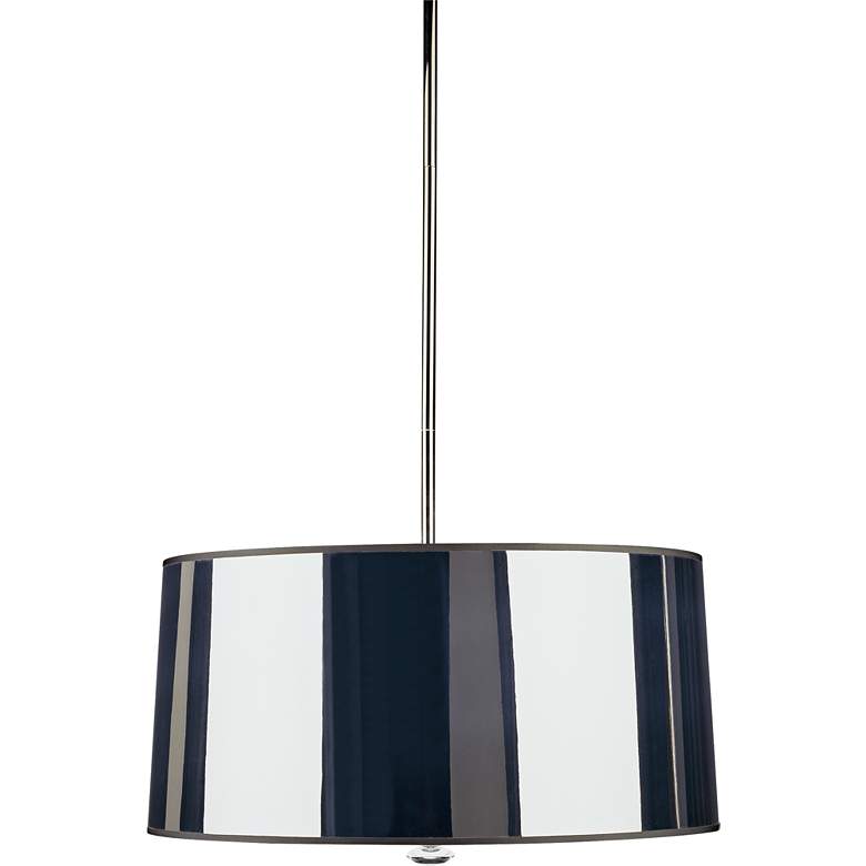 Image 1 Penelope 25 1/2"W Silver Shade Polished Nickel Pendant Light