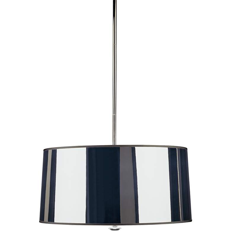 Image 1 Penelope 25 1/2 inchW Silver Shade Polished Nickel Pendant Light