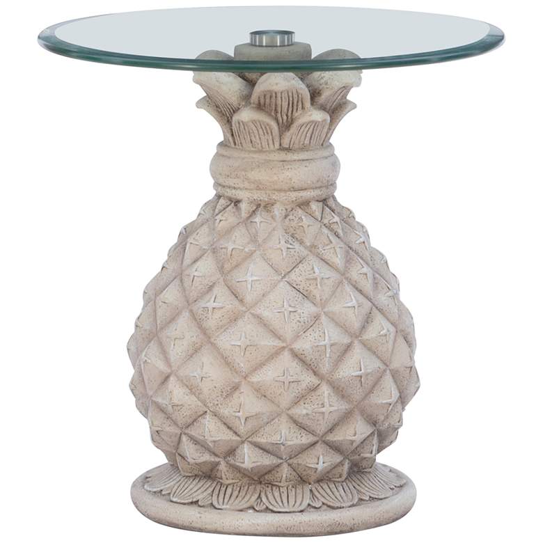 Image 2 Penelope the Pineapple 20" Wide Natural Stone Side Table