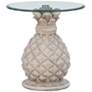 Penelope the Pineapple 20" Wide Natural Stone Side Table