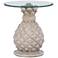 Penelope the Pineapple 20" Wide Natural Stone Side Table