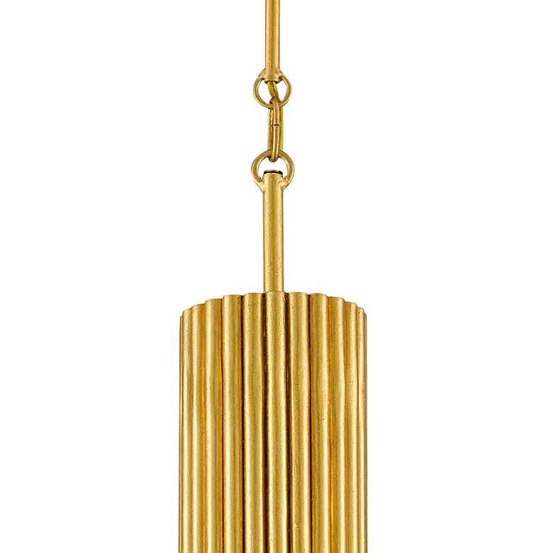 Image 3 Penfold 4 1/2 inch Wide Contemporary Gold Leaf Mini Pendant more views