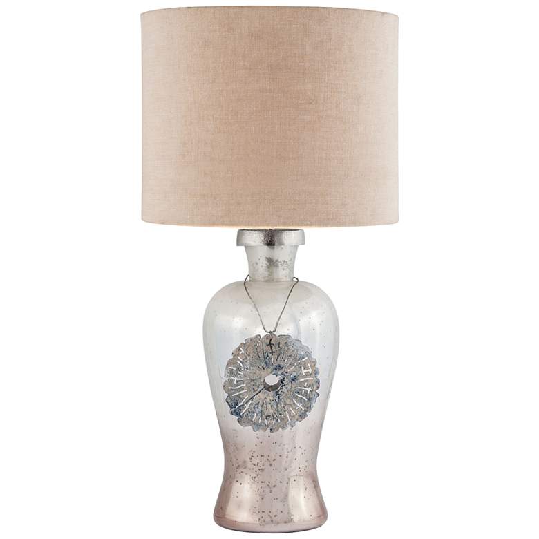 Image 1 Penguin Silver Rose Mercury Glass Table Lamp