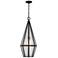 Peninsula 1-Light Outdoor Hanging Lantern in Matte Black