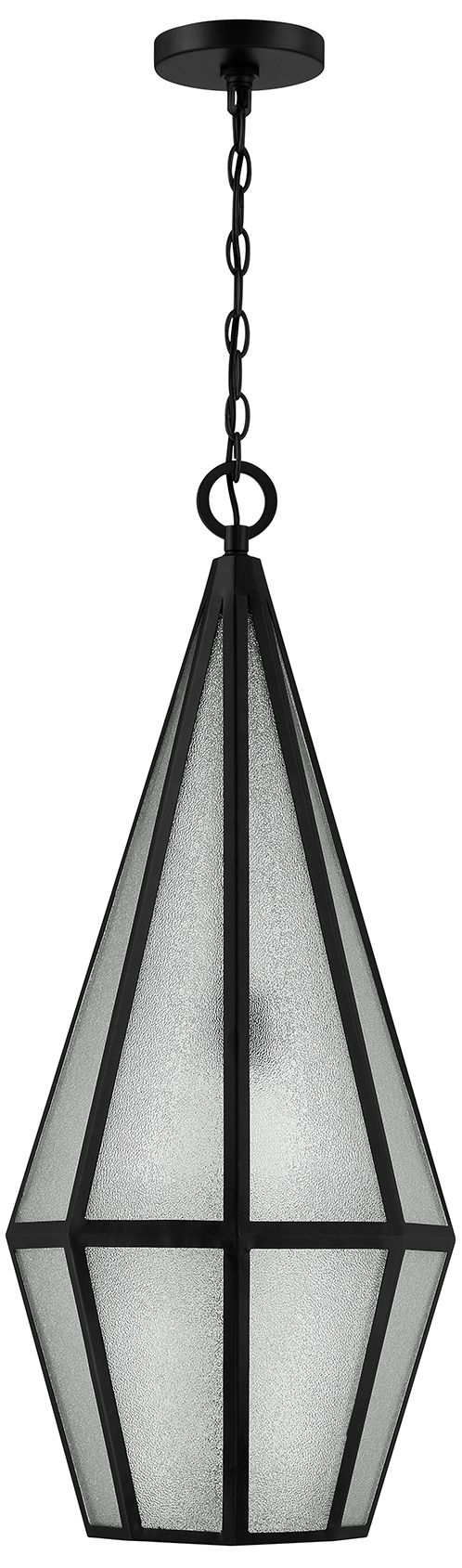 Image 2 Peninsula 1-Light Outdoor Hanging Lantern in Matte Black more views