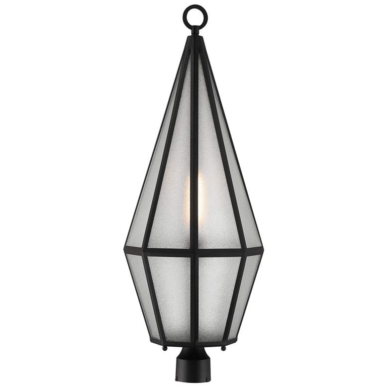 Image 1 Peninsula 1-Light Outdoor Post Lantern in Matte Black