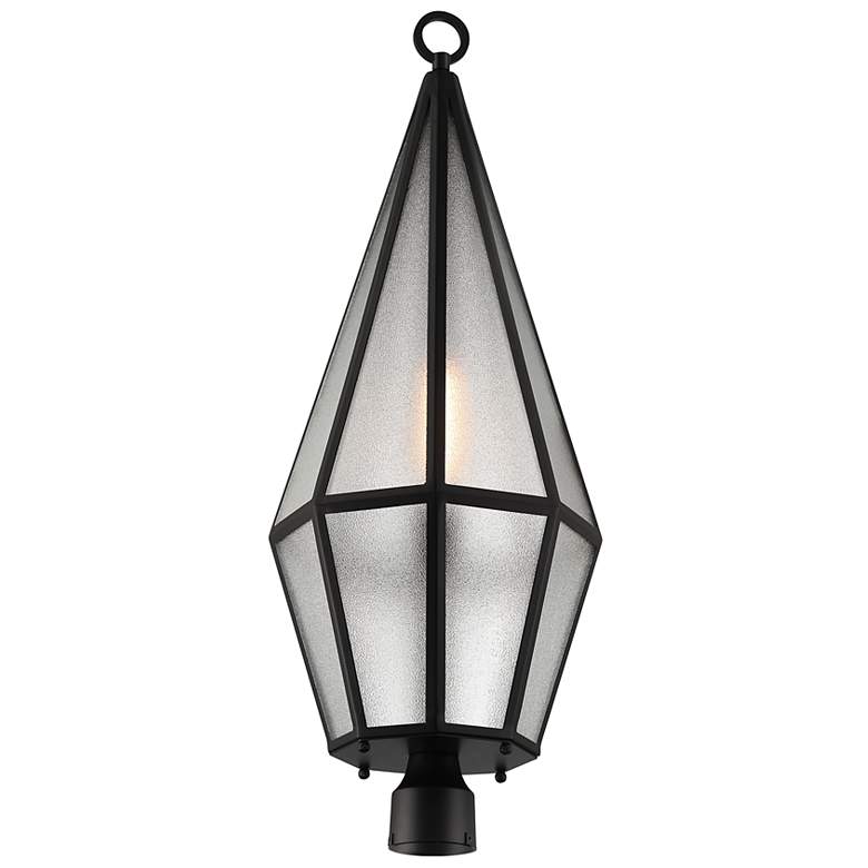 Image 3 Peninsula 1-Light Outdoor Post Lantern in Matte Black more views