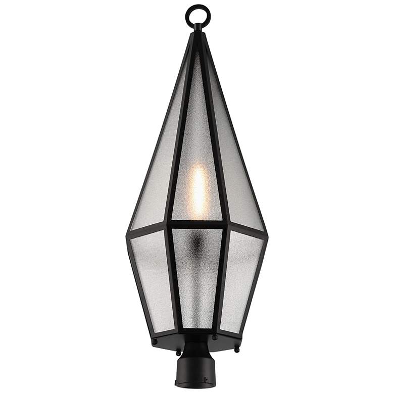 Image 4 Peninsula 1-Light Outdoor Post Lantern in Matte Black more views