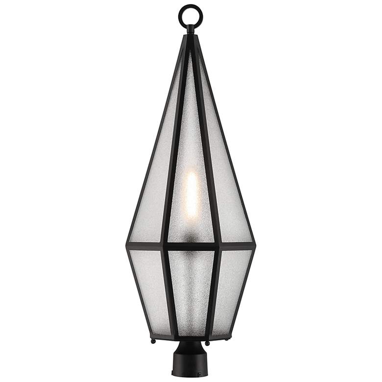 Image 5 Peninsula 1-Light Outdoor Post Lantern in Matte Black more views