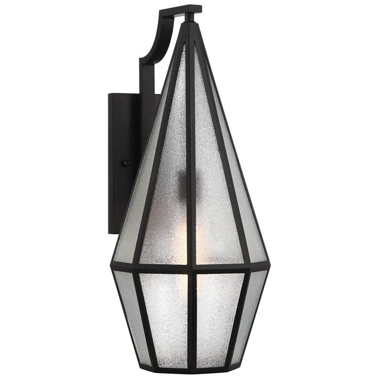 Image 1 Peninsula 1-Light Outdoor Wall Lantern in Matte Black