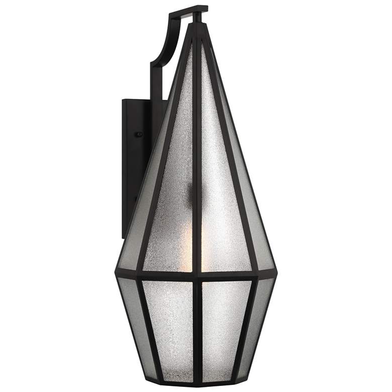 Image 1 Peninsula 1-Light Outdoor Wall Lantern in Matte Black