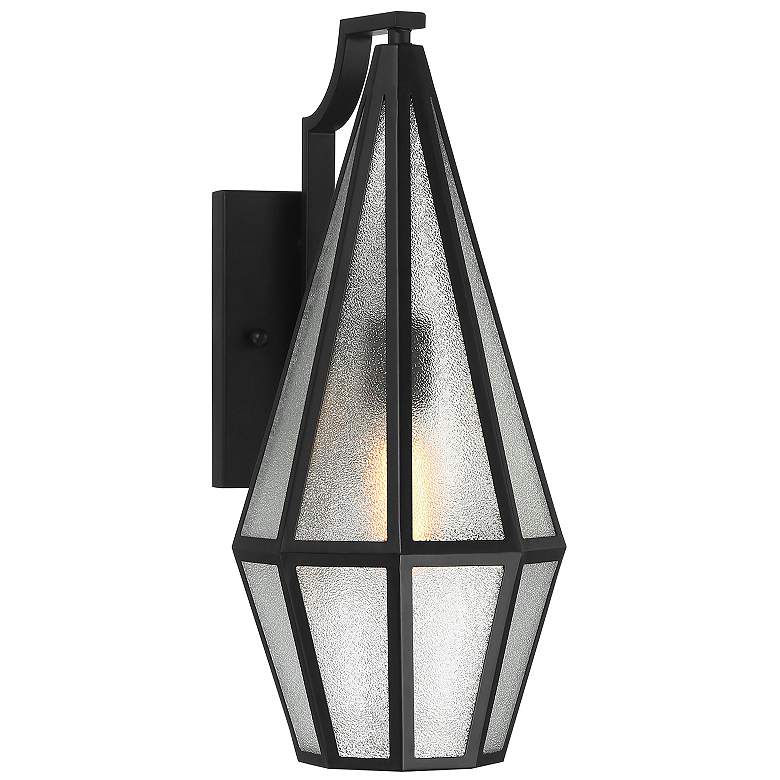Image 1 Peninsula 1-Light Outdoor Wall Lantern in Matte Black