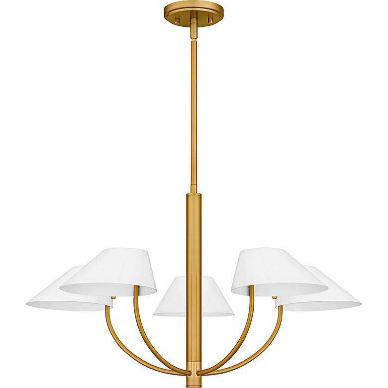 Image 2 Penley 5-Light Brushed Gold Chandelier more views