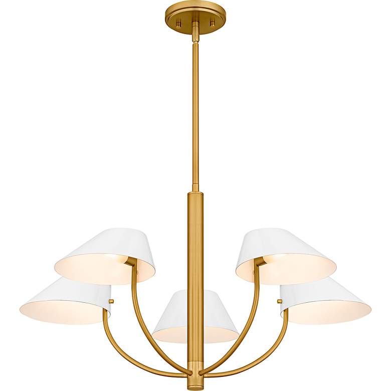 Image 4 Penley 5-Light Brushed Gold Chandelier more views