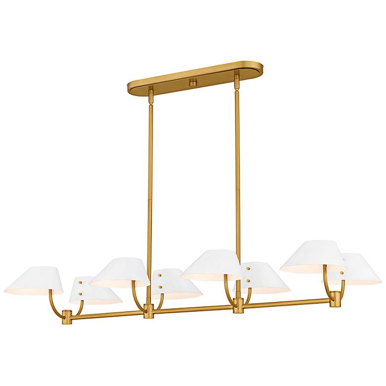 Image 1 Penley 6-Light Brushed Gold Linear Chandelier