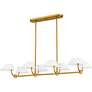 2_Penley 6-Light Brushed Gold Linear Chandelier more views