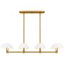 3_Penley 6-Light Brushed Gold Linear Chandelier more views