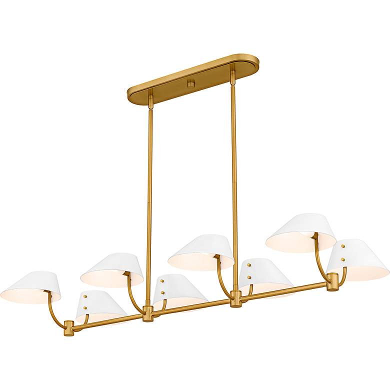Image 4 Penley 6-Light Brushed Gold Linear Chandelier more views