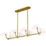 4_Penley 6-Light Brushed Gold Linear Chandelier more views