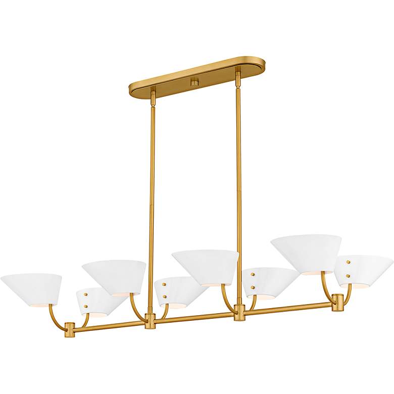 Image 5 Penley 6-Light Brushed Gold Linear Chandelier more views