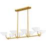 5_Penley 6-Light Brushed Gold Linear Chandelier more views
