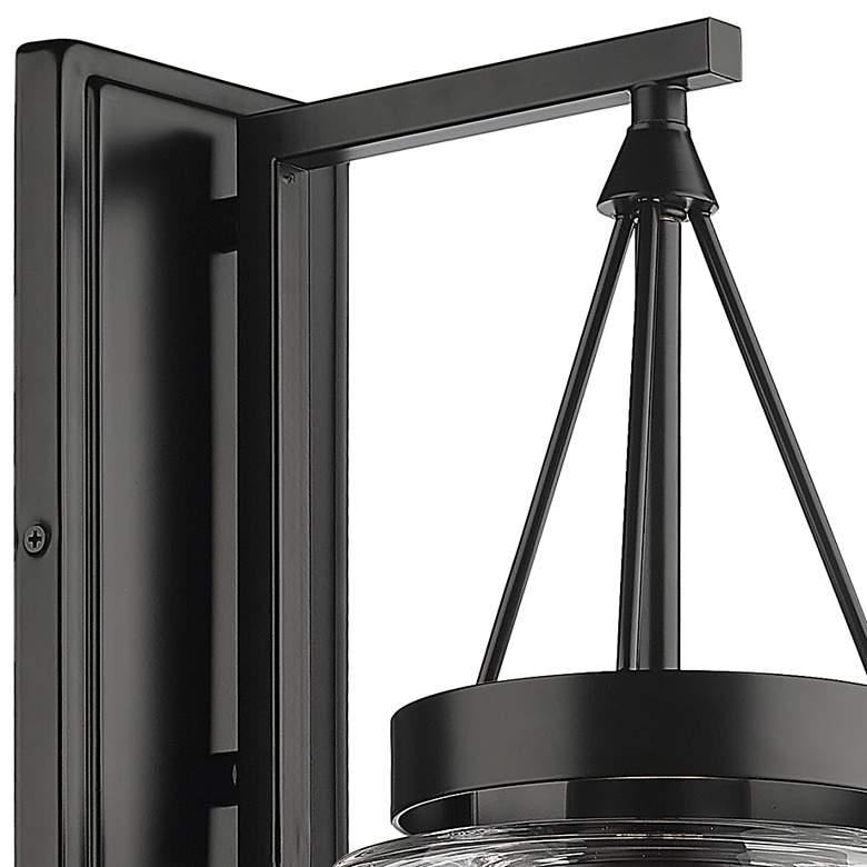 Image 3 Penn 11" Wide Matte Black 1-Light Wall Sconce with Clear Glass more views