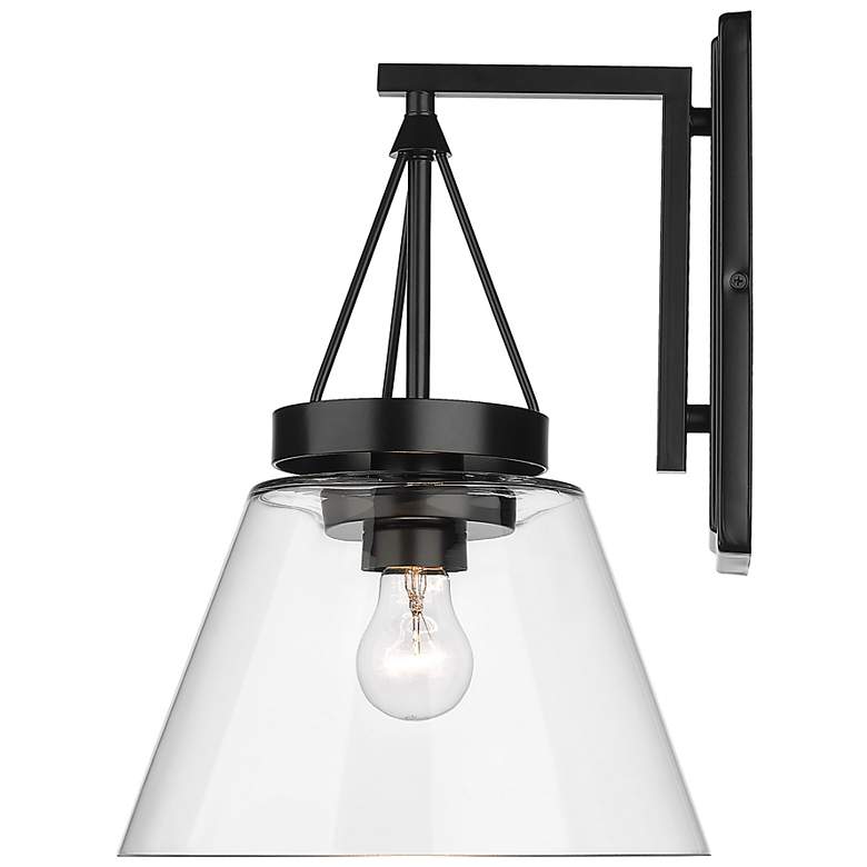 Image 5 Penn 11" Wide Matte Black 1-Light Wall Sconce with Clear Glass more views