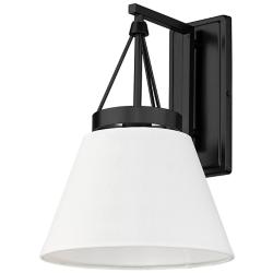 Penn 15 1/2" High Matte Black Wall Sconce