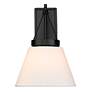 3_Penn 15 1/2" High Matte Black Wall Sconce more views