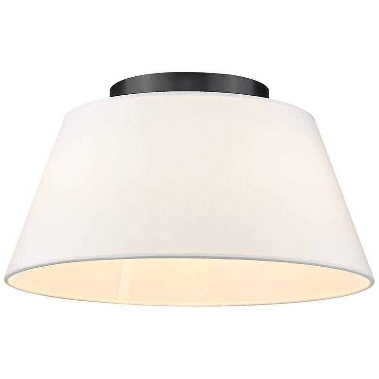 Image 2 Penn 16" Wide Matte Black White 3-Light Ceiling Light