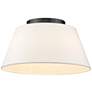 2_Penn 16" Wide Matte Black White 3-Light Ceiling Light