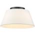 Penn 16" Wide Matte Black White 3-Light Ceiling Light