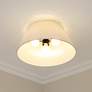 1_Penn 16" Wide Matte Black White 3-Light Ceiling Light