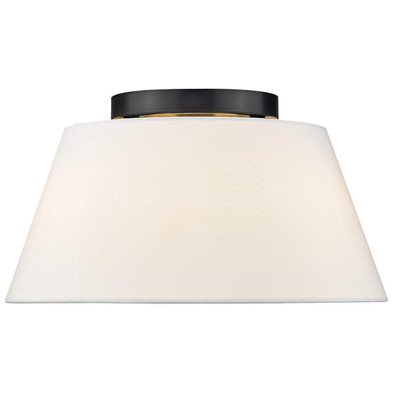 Image 3 Penn 16" Wide Matte Black White 3-Light Ceiling Light more views