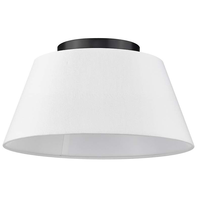 Image 4 Penn 16" Wide Matte Black White 3-Light Ceiling Light more views