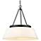 Penn 26" Wide Matte Black 6-Light Chandelier w/ White Shade