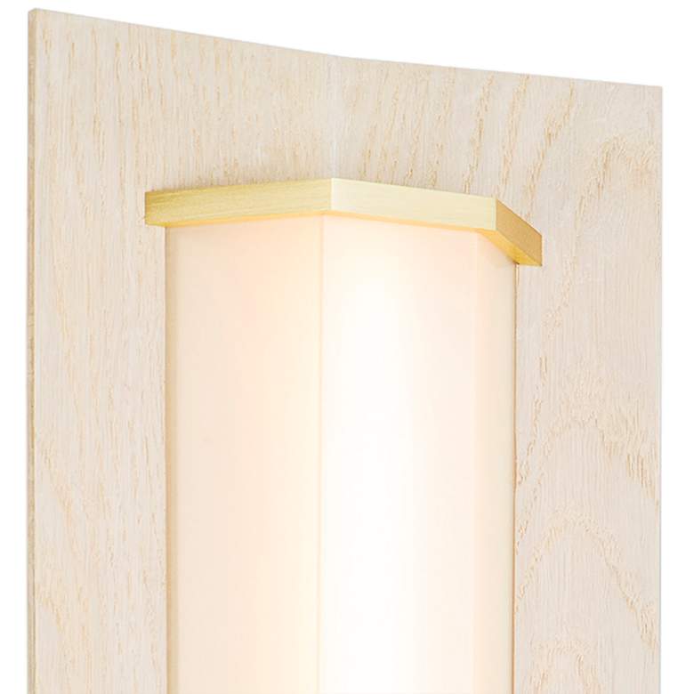 Image 2 Penna 16 16 1/2" High White Washed Oak 2700K LED Wall Sconce more views