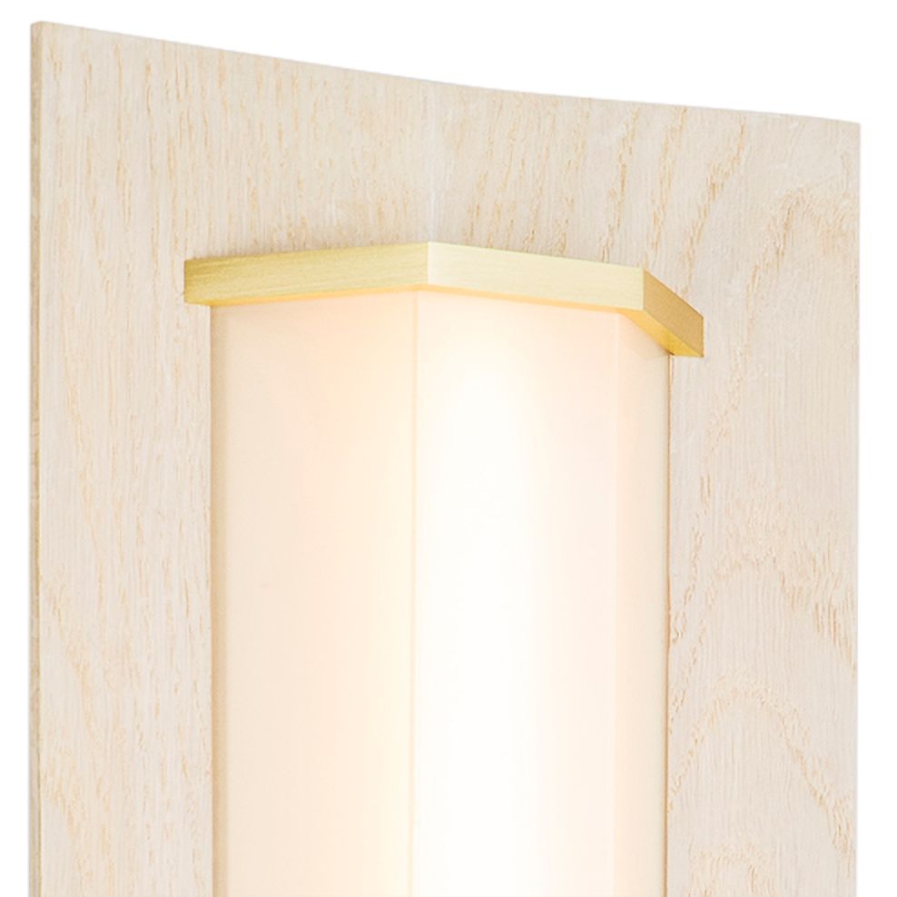 Image 2 Penna 16 16 1/2" High White Washed Oak 3500K LED Wall Sconce Made to O more views