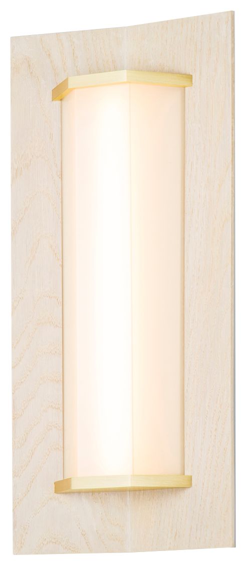 Penna 16.5" Brass &amp; White Oak 3500K LED Made to Order