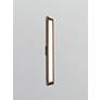 2_Penna 40.5" Distressed Brass & Walnut 4000K LED Sconce more views