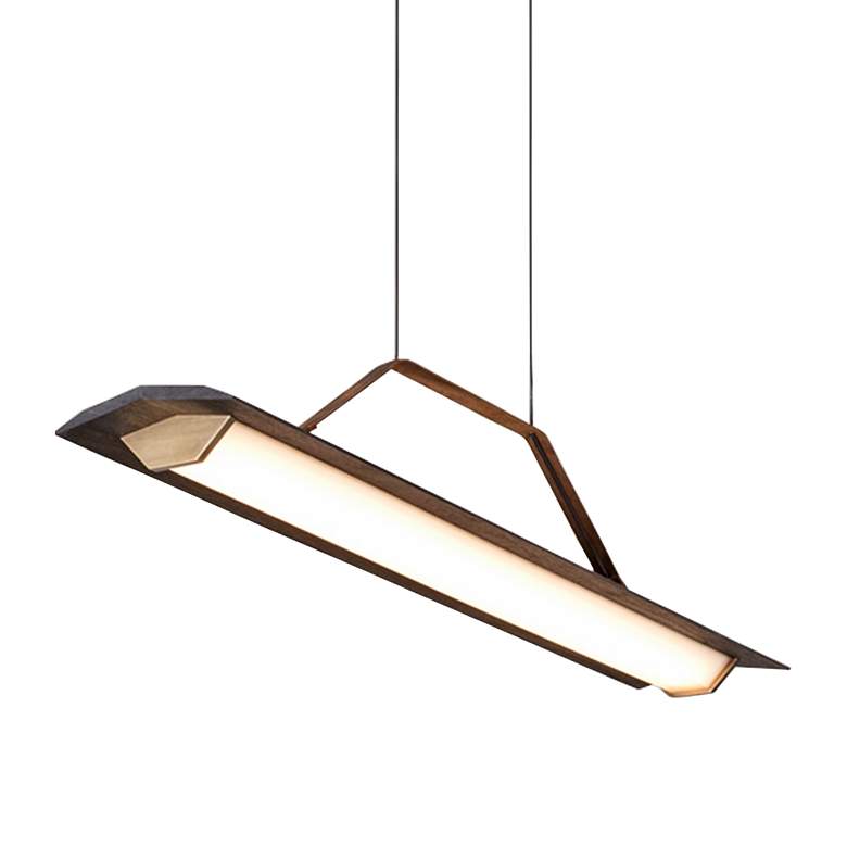 Image 3 Penna 40 1/2"W Brass 2700K LED Kitchen Island Light Pendant more views