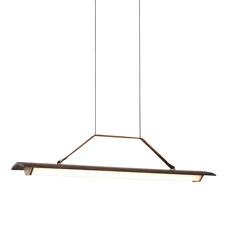 Image 4 Penna 40 1/2"W Brass 3500K Modern LED Kitchen Island Light Pendant more views
