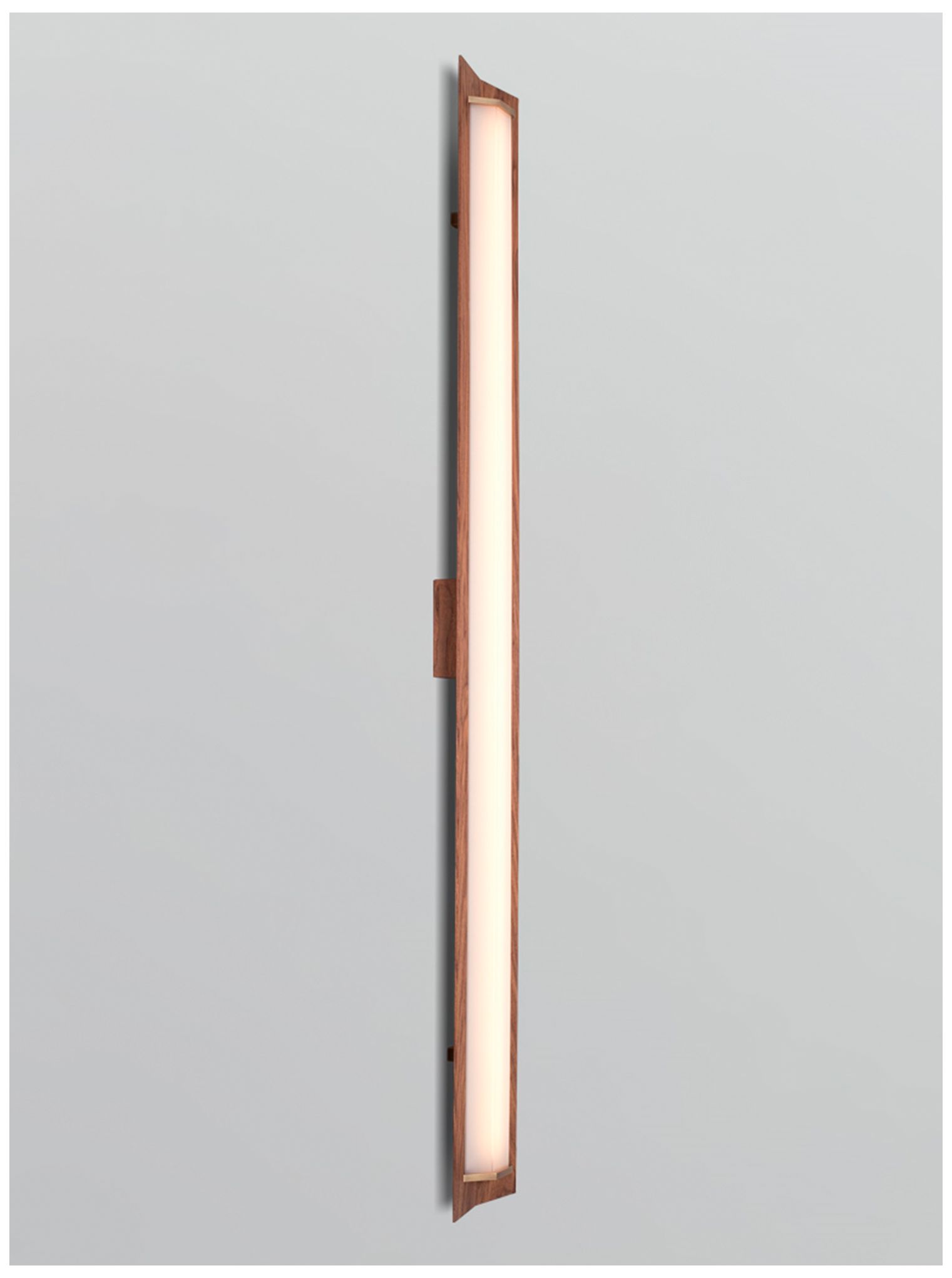 Penna 64.5" Brushed Brass & Walnut 2700K LED Sconce