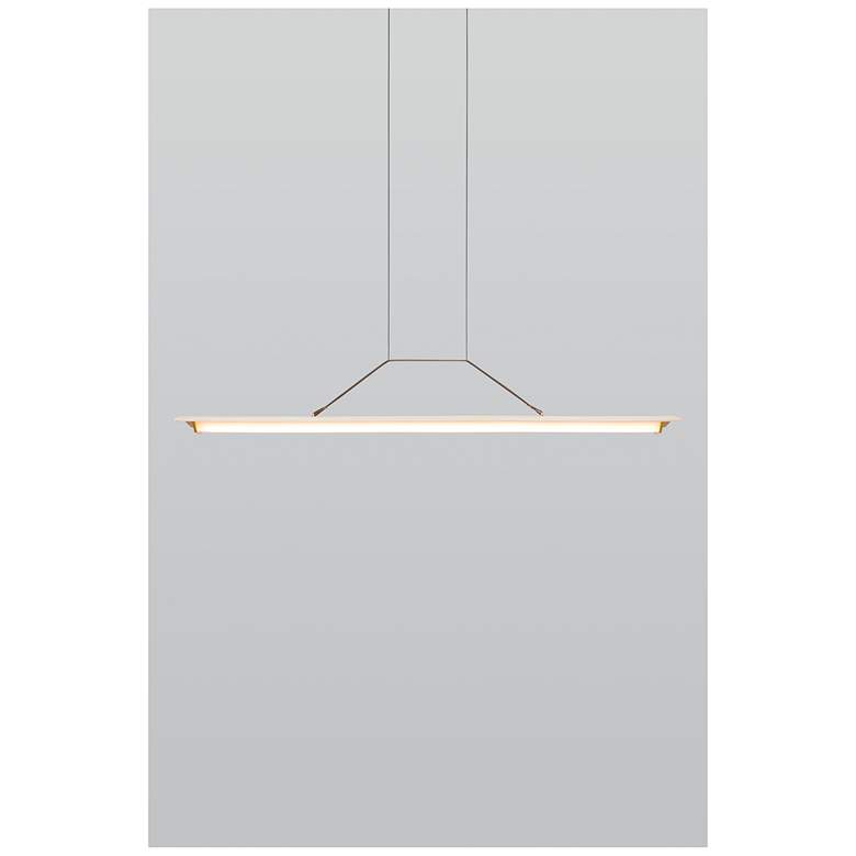 Image 1 Penna 64.5 inch Brushed Brass &#38; White Washed Oak 3500K LED Pendant