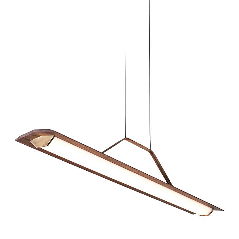 Image 3 Penna 64 1/2"W Brass 2700K LED Kitchen Island Light Pendant more views