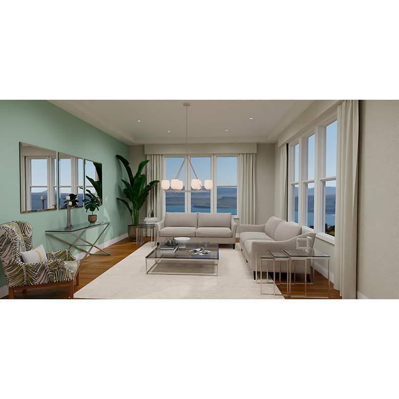 Image 3 Penning 6-Light Brushed Nickel Island Light more views