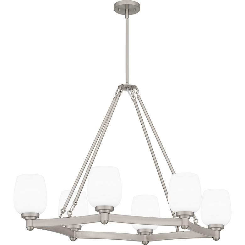 Image 7 Penning 6-Light Brushed Nickel Island Light more views