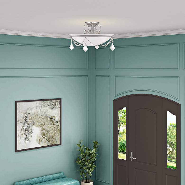 Image 4 Pennington 16" Wide Brushed Nickel Ceiling Light more views