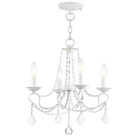Image1 of Pennington 18-in 4-Light Antique White Vintage Candle Chandelier