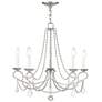 3_Pennington 25" Wide Brushed Nickel 5-Light Chandelier